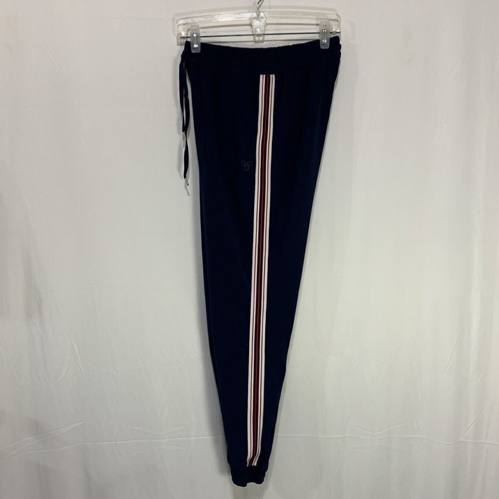 TNA Aritzia joggers pants red/white/blue stripes Elastic waist pockets women’s M